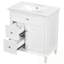 Meuble-lavabo de salle de bain avec lavabo, un tiroir rabattable et deux tiroirs-615416335