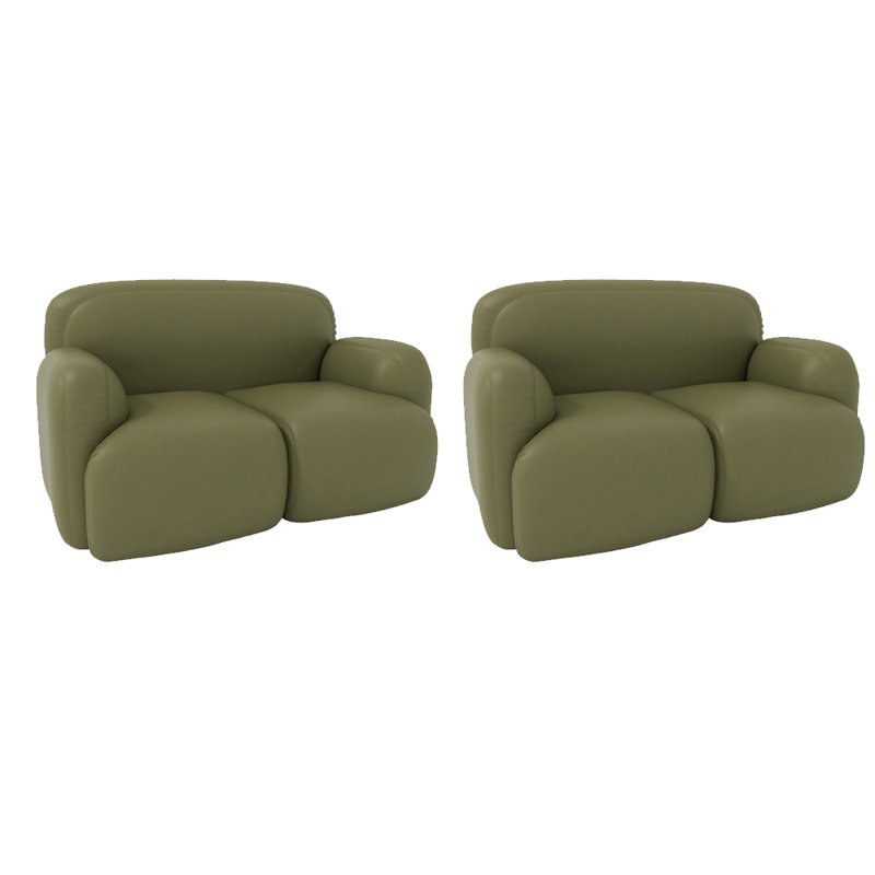 Causeuse Mimose, Similicuir vert