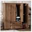 Armoire penderie 4 portes avec 2 tiroirs, brun-129685197