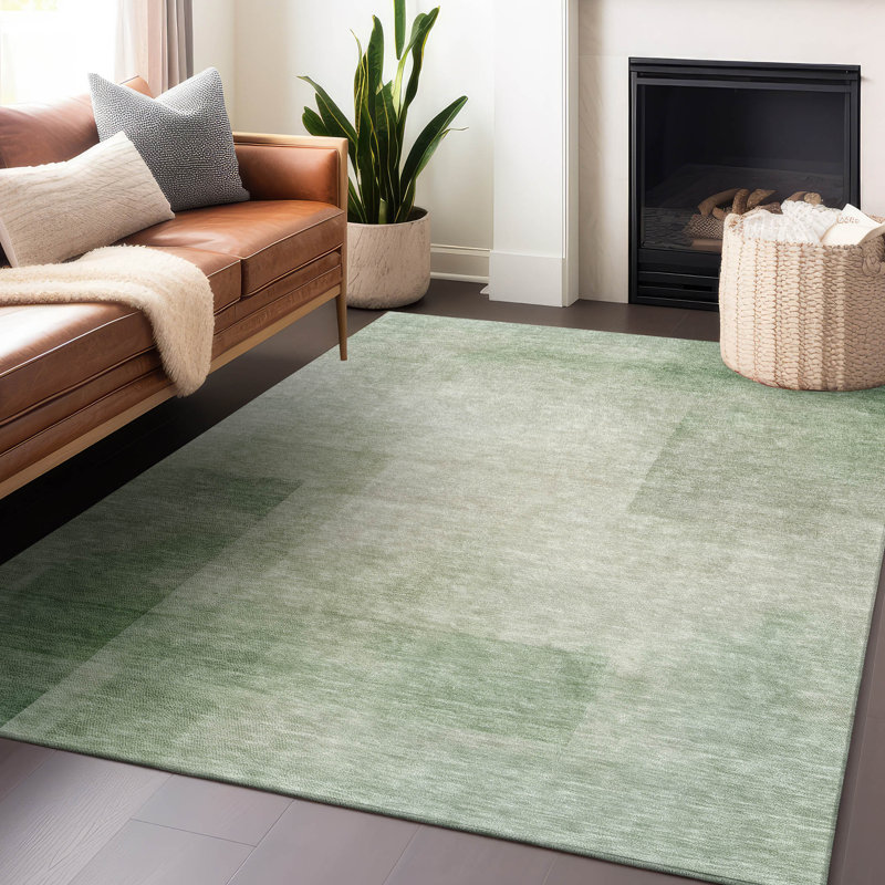 Tapis vert intérieur / extérieur lavable Serephina , 5' x 7'6"