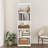 5 Tier Bookshelf, 20 Inches Wide Wooden Storage Shelves,Retro-1875796594