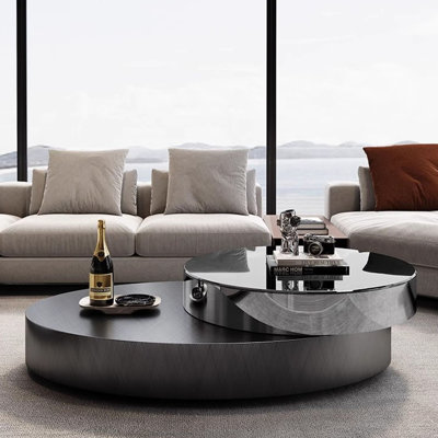 Table basse rotative légère de luxe moderne