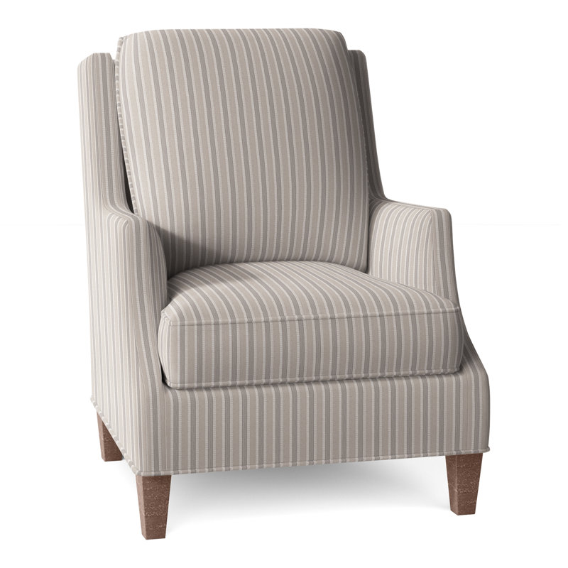 Fauteuil l 31,5 po Savannah, Noyer, Perigold Piccadilly rayé patiné