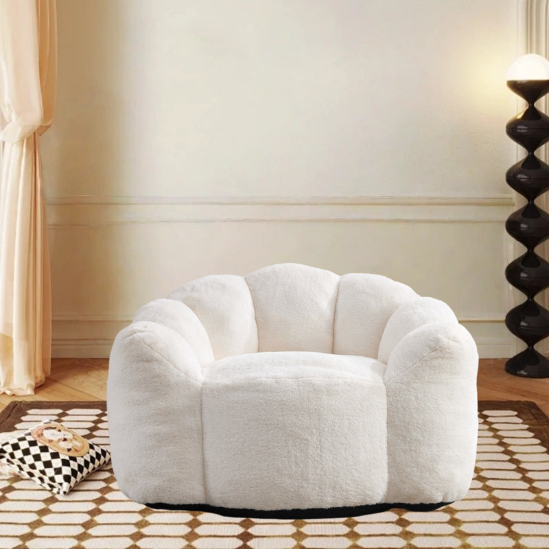 Fauteuil à billes pour salon, chambre à coucher et salle de loisirs (blanc), Blanc