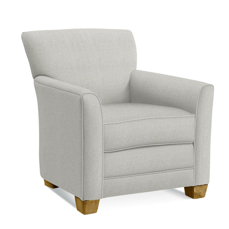 Buckley Armchair, Brown Geometric, 0456-33, Honey Finish