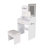 3-Color LED Vanity Mirror With Stool, Dressing Table For Bedroom, 2 Drawers & 5 Storage Cabinets (4 Open + 1 Hidden), Adjustable Lighting-1043308194