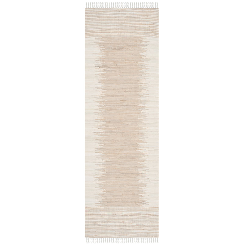 Ambrine Abstract Cotton Hand Woven Area Rug, Runner 69 x 213 cm