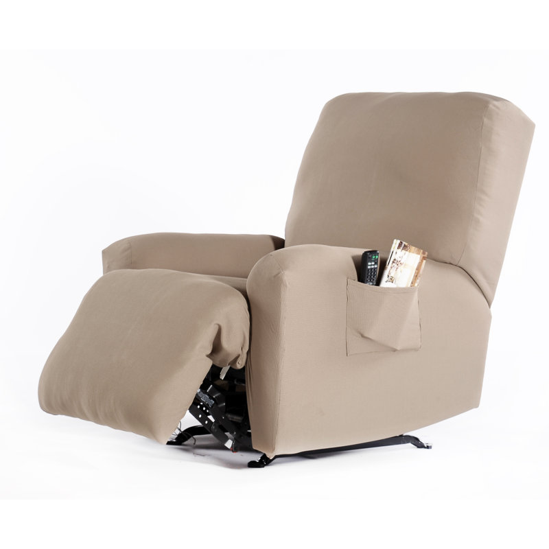 Housse pour fauteuil inclinable extensible gaufrée, Brun