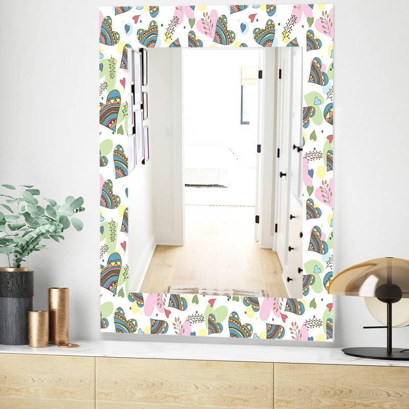 Miroir mural doodle drawing, H 24 po x l 32 po