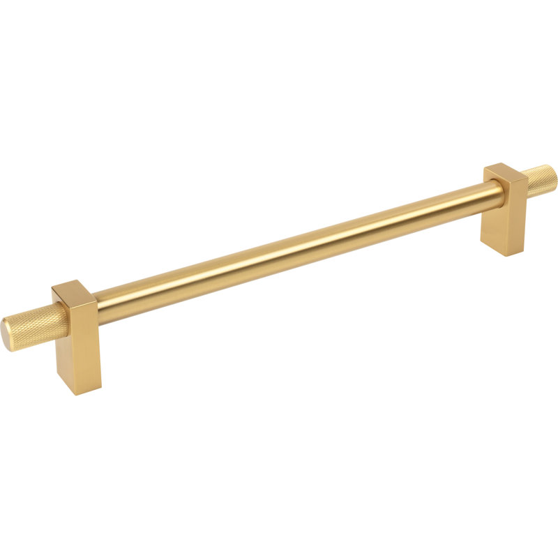 Larkin 4 Knurled Ends Appliance Pull, Brushed Gold, 12"