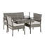 Kellsey Outdoor 4 Seat PE Rattan Sofa Chairs and Coffee Table Set - Garden & Patios (Cover Included)-1701269075