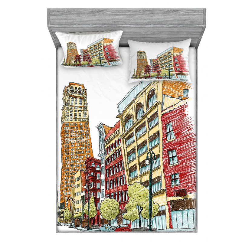 Microfiber Sheet Set, Queen Sheet Set with Fitted Sheet