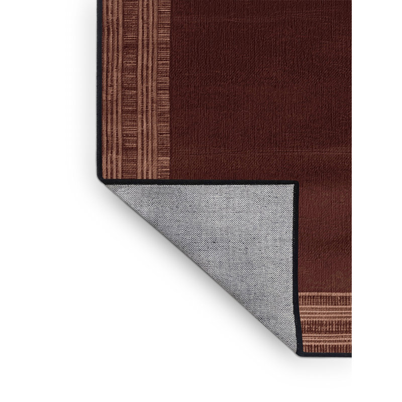 Tapis noir uni lavable à la machine, Carré 3 pi