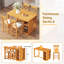 Ensemble de table de salle à manger à hauteur de comptoir en bois massif 60 po avec 3 tablettes de rangement et 4 chaises rembourrées Andover Mills-1568158806-1568158807