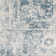 Privette Machine Washable Persian Blue/Ivory Area Rug