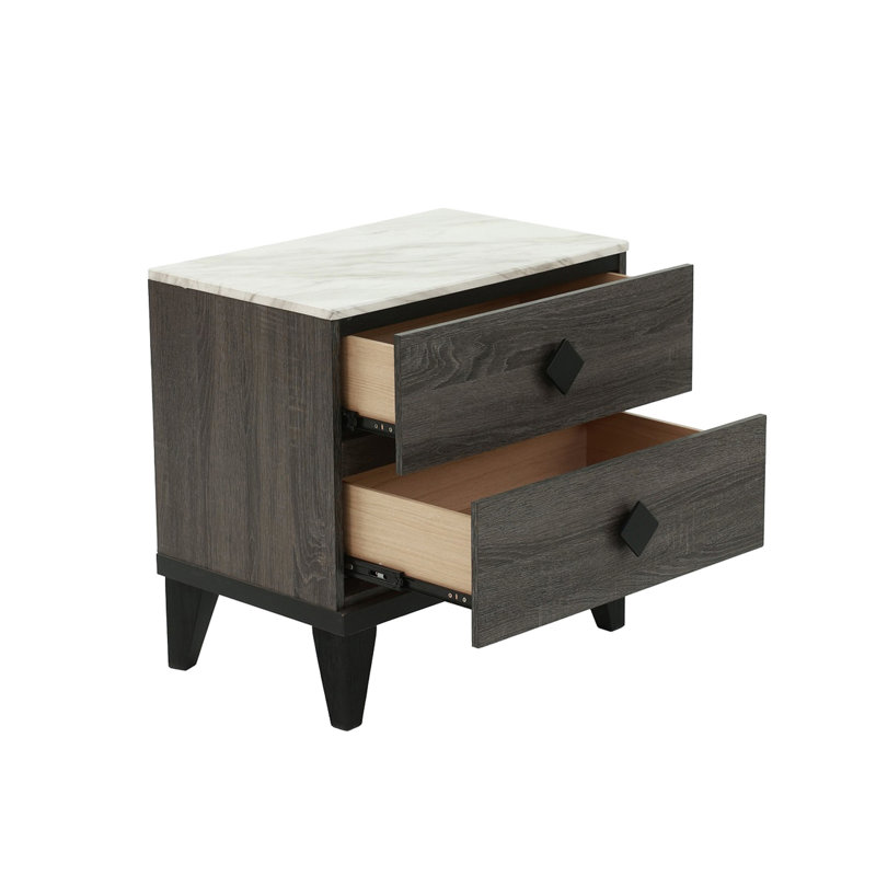 Table de chevet moderne à 2 poignées