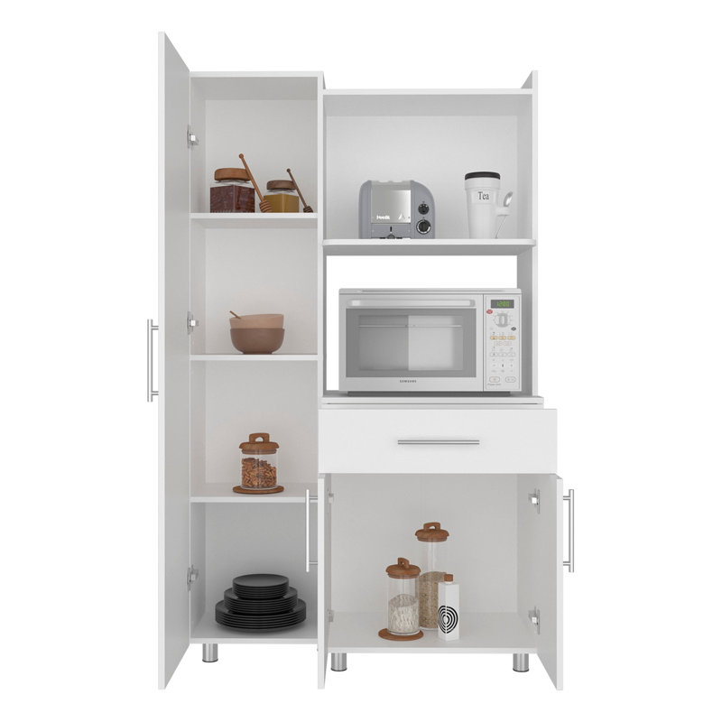 White 3-door Kitchen Storage Cabinet