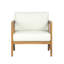Ensemble de 2 chaises longues modernes pour patio, en bois d'acacia avec accents de corde, pour terrasse extérieure.