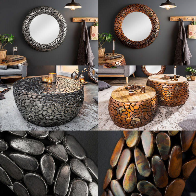 Reder Metal Wall Mirror, Silver