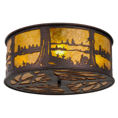 Rustic Lodge 4 - Light Flush Mount