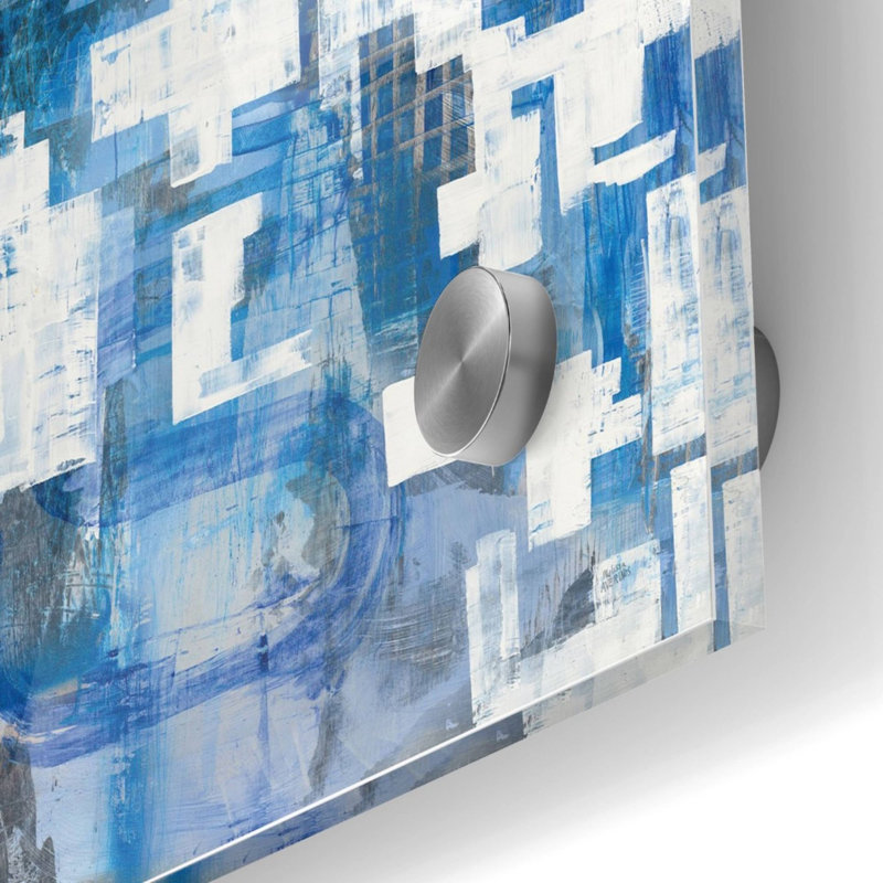 "In Blue A Maze" par Melissa Averinos, H 36 po x l 36 po