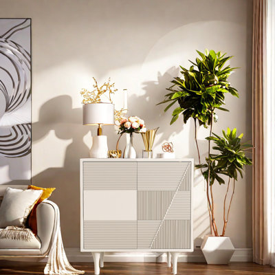 Modern Cream-Style Porch Cabinet Accent Cabinet