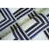 Natural Hide Cowhide Geometric Area Rug in Navy