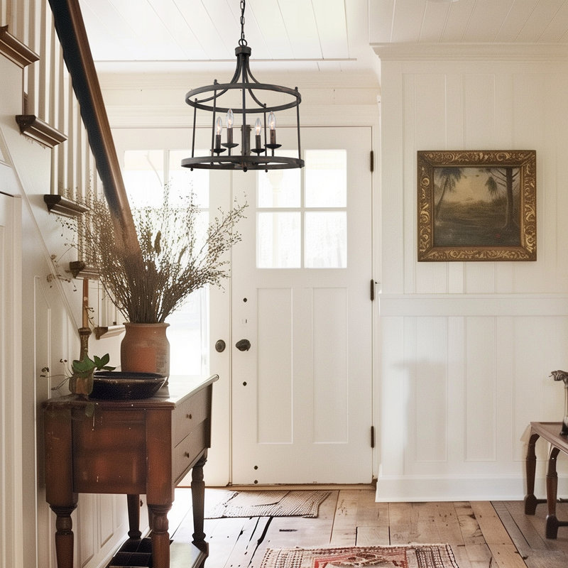 Leitersburg 4 - Light Iron Dimmable Chandelier