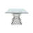 Wilken Glass Top Metal Base Dining Table-1507341066
