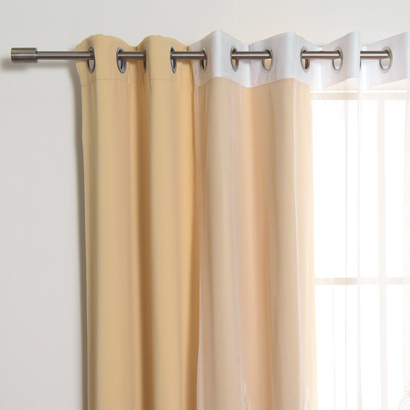 Portishead Room Darkening Curtain, 52" W x 84" L, Sunlight