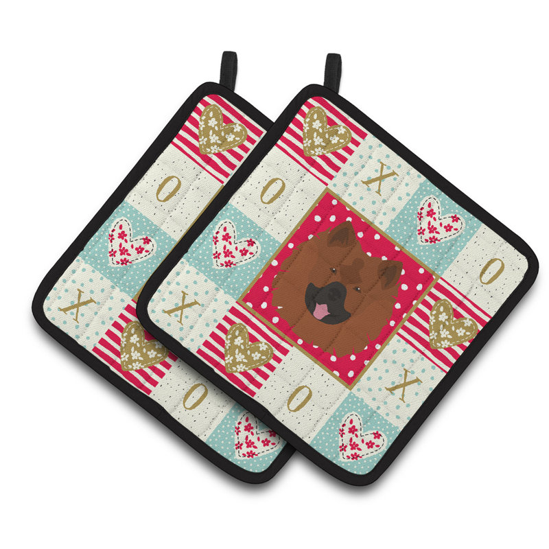 Caroline's Treasures Polyester Potholder Set, Eurasier