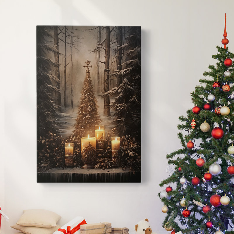 Art des Fêtes de Noël - Toile tendue avec châssis Dxxx, H 48 po x l 32 po