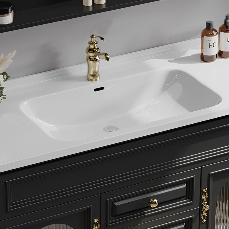 American retro style rest room bathroom cabinet, 31.49" H x 63.38" W x 19.68" D