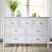 White Solid Wood 5 Pieces Bedroom Sets(Bed+Nightstand*2+Chest+Dresser)-1342585094