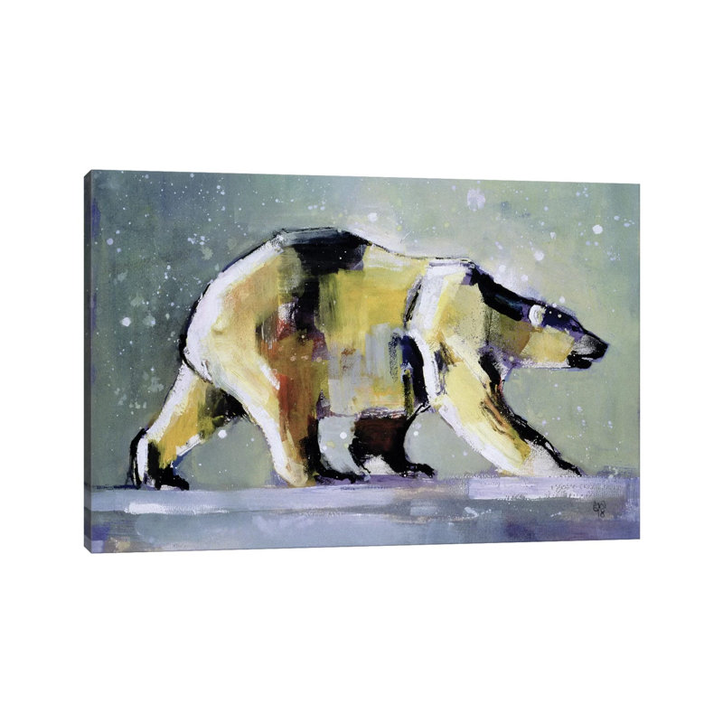 Ice Bear by Mark Adlington - Wrapped Canvas Print, 20.32 cm H x 30.48 cm W