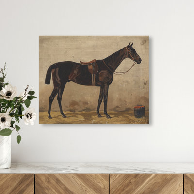 Brauner Im Stall Farm Animals by Emil Volkers - on Canvas