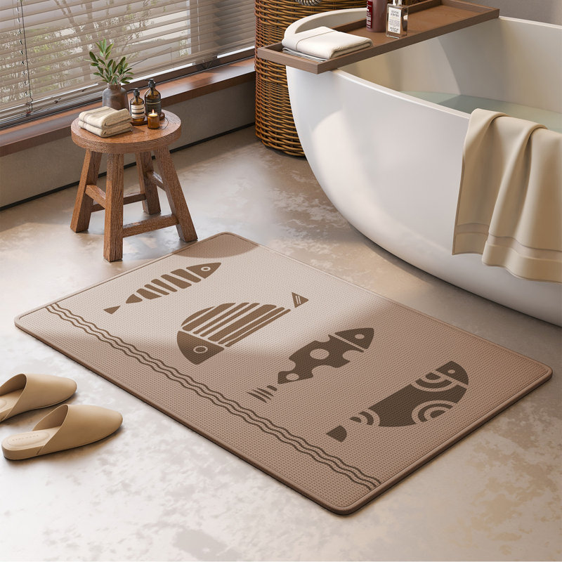 Tapis de bain antidérapant et absorbant, L 17 po x L 17 po