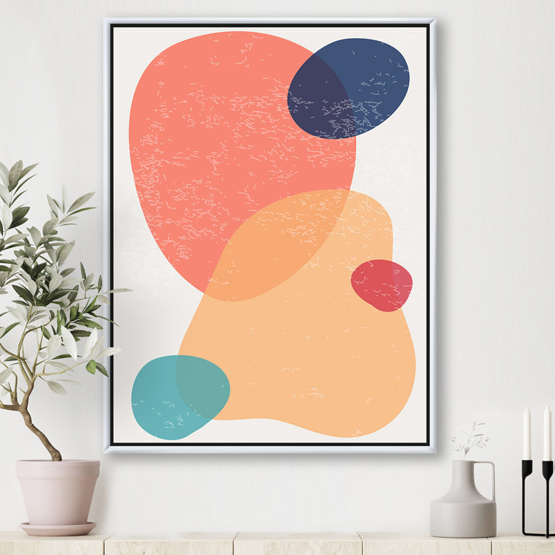 Minimal élémentaire et compostions géométriques XXIII - impression, Toile encadrée d'or, H 32 po x l 24 po x P 1 po