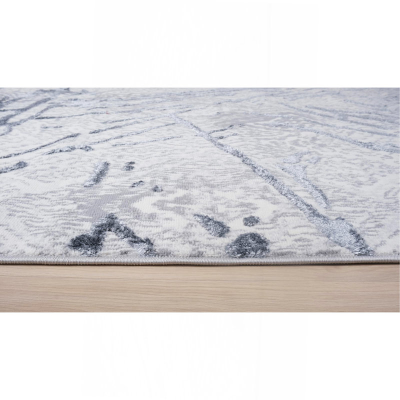 Tapis gris Shifra, Rectangle 9 pi x 11 pi 10 po