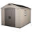Keter Factor 8x11 ft. Durable Resin Outdoor Storage Shed With Floor and Double Doors for Garden Patio Furniture and Tools