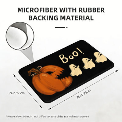 Halloween Pumpkin Boo Door Rug 24"x 36" for Front Door