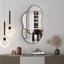 Asymmetrical Metal Framed Wall Accent Mirror-327586062-327276015