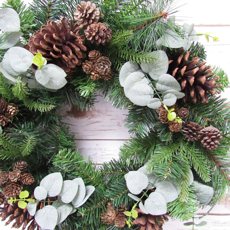 Holiday 22" Mixed Pine Eucalyptus Wreath