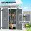 Outsunny 6 x 6 ft Plastic Garden Shed with Floor, Three Windows-124340444