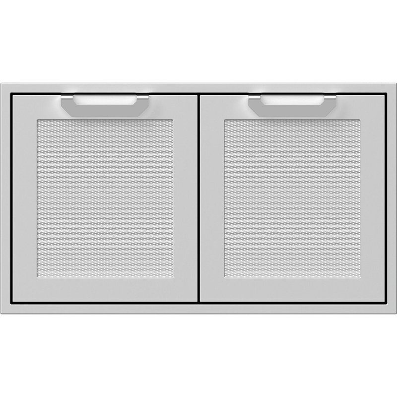 Portes de rangement doubles 36 po, panneaux encastrés Marquise Accents ™, fermeture en douceur