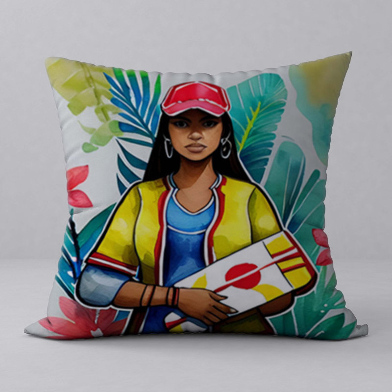  Oreiller New ManosMorenas, caractère et motifs vibrants / taille 18 po x 18 po
