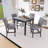 5-Piece Counter Square Height Dining Table Set
