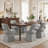 Modern Chenille Swivel Dining Chair, Open Back – 360° Rotating Design for Dining Room-784071236