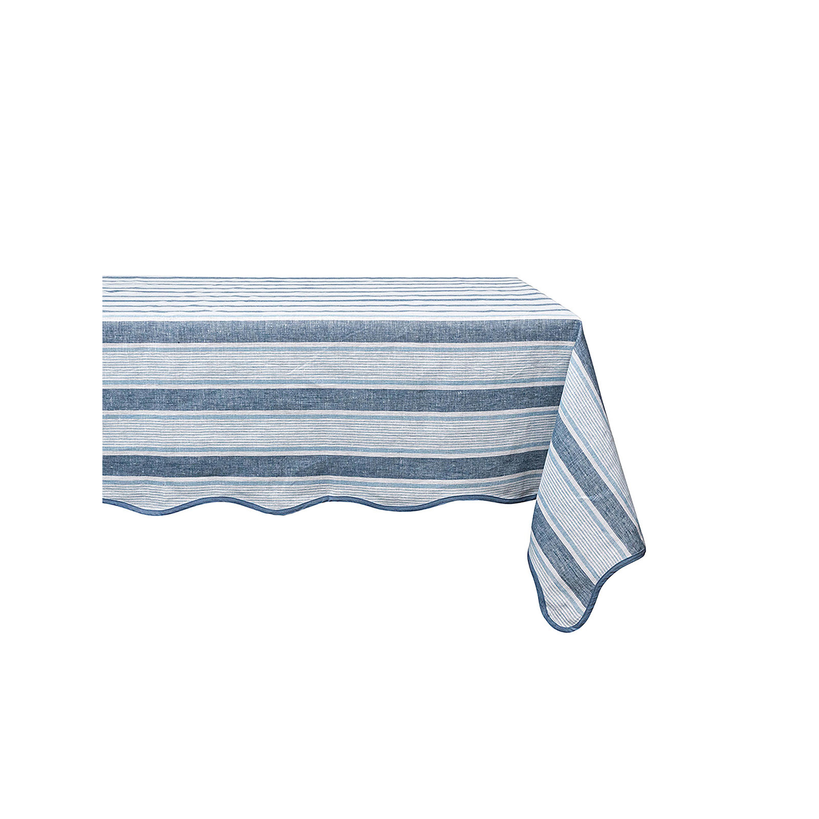 Cabana Stripe 60" x 120" Tablecloth, Ocean