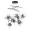 Tura 10-Light Mobile Pendant - Dark Smoke - Long Overall Height - Seeded Glass